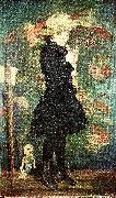 James Ensor flicka med docka oil on canvas